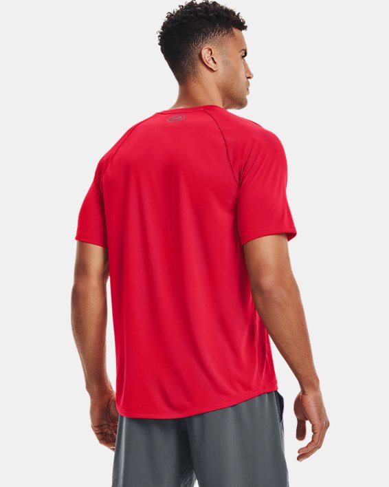Men's UA Tech™ 2.0 Short Sleeve in Red image number 1